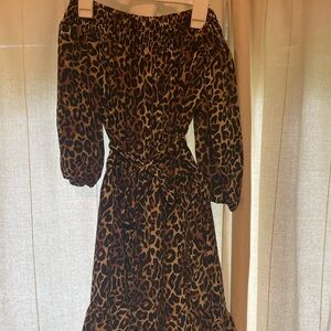 XXS (fits like xs) Lilly Pulitzer leopard print dress with belt
